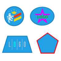 Шеврон из габардина Gabo L, голубой