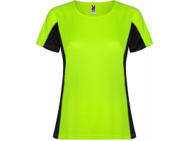 Футболка Shanghai женская, неоновый зеленый/черный