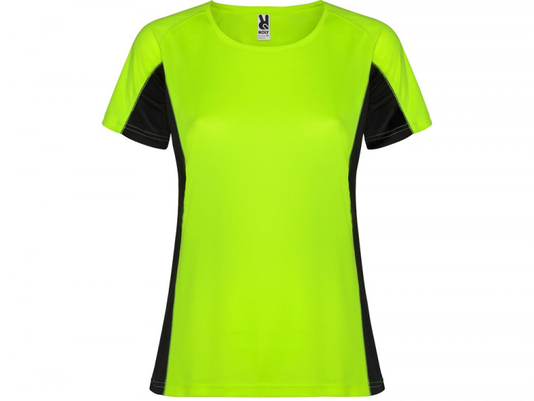 Футболка Shanghai женская, неоновый зеленый/черный