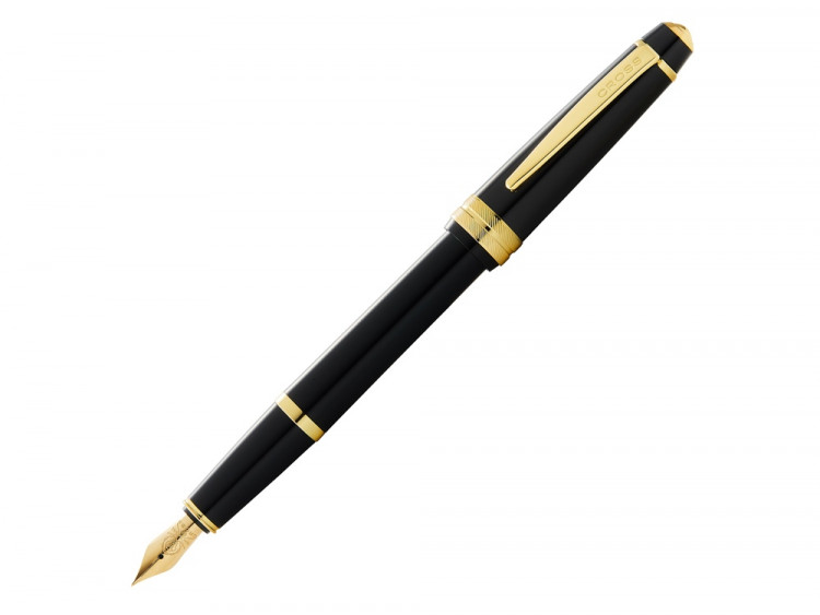 Перьевая ручка Cross Bailey Light Polished Black Resin and Gold Tone, перо F