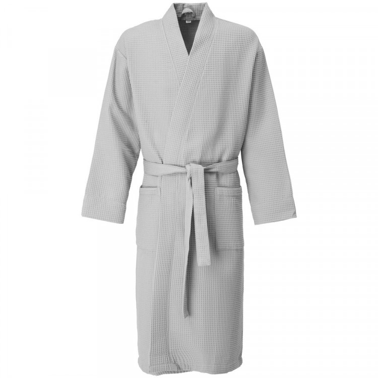 Халат вафельный Kimono, светло-серый