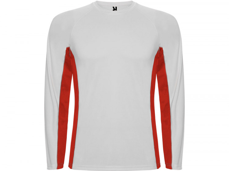 Футболка Shanghai  мужская с длинным рукавом, белый/красный