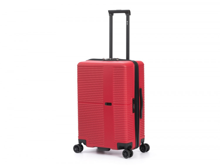 Чемодан TORBER Elton, красный, ABS-пластик, 41 х 28 х 68 см, 64 л