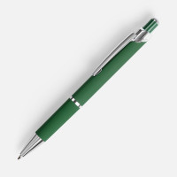 Ручка шариковая Chromos Soft Touch, зеленая