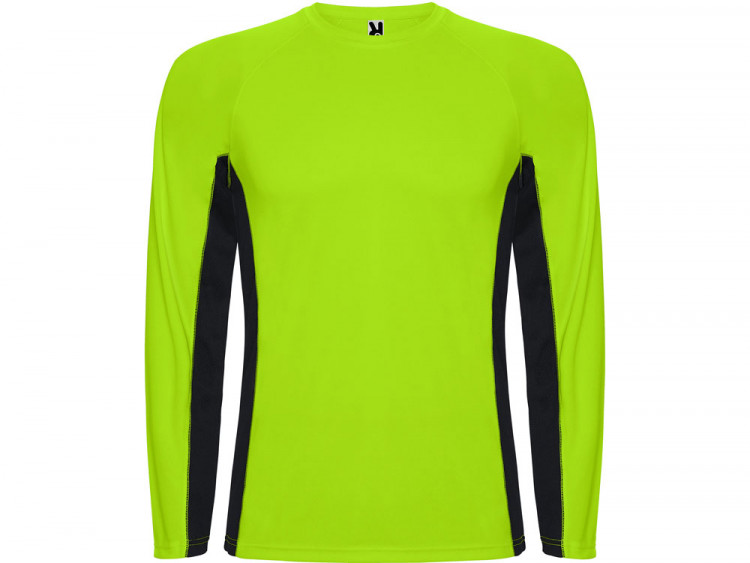 Футболка Shanghai  мужская с длинным рукавом, неоновый зеленый/черный