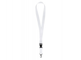 Ланъярд 2 см под сублимацию с карабином и межуровневым замком, черный