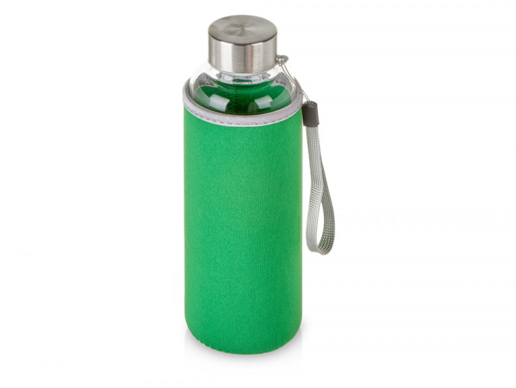 Бутылка для воды Pure c чехлом, 420 мл, зеленый