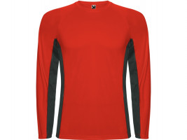 Футболка Shanghai  мужская с длинным рукавом, красный/графитовый