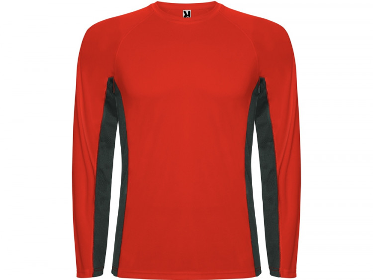 Футболка Shanghai  мужская с длинным рукавом, красный/графитовый