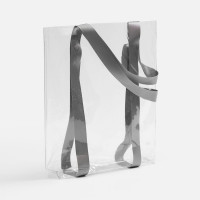 Шопер Clear Fest, ver.2, прозрачный с серыми ручками