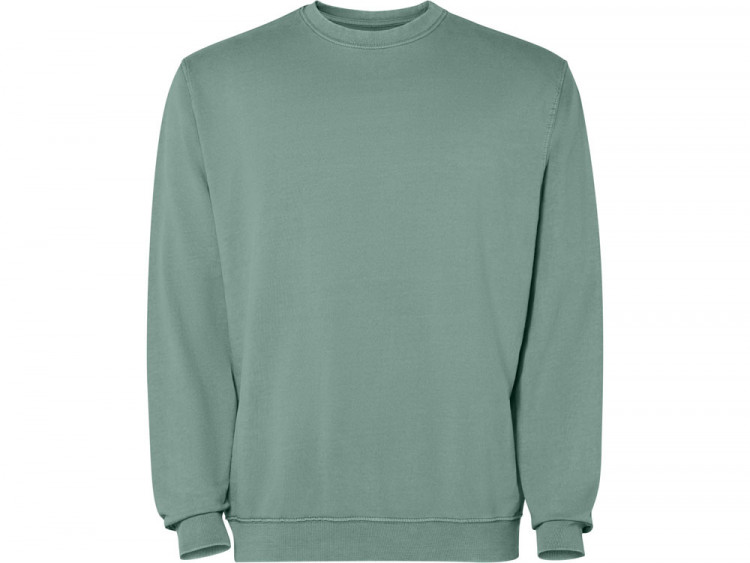 Свитшот Jaya унисекс, сине-зеленый выстиранный