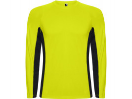 Футболка Shanghai  мужская с длинным рукавом, неоновый желтый/черный
