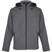 Куртка софтшелл с капюшоном мужская Race Men, темно-серая