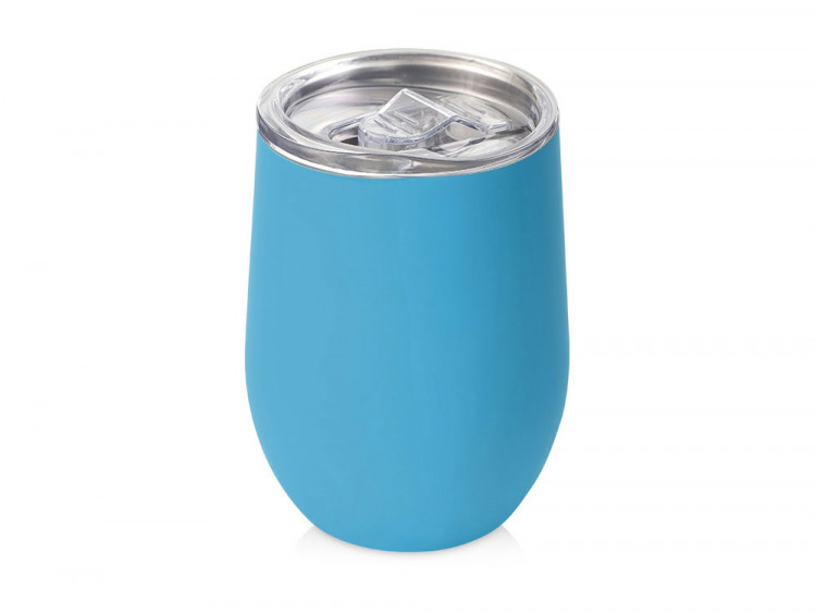 Термокружка Sense Gum, soft-touch, непротекаемая крышка, 370мл, крафтовая упаковка, голубой