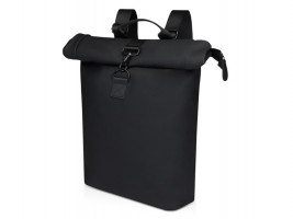 Рюкзак для ноутбука 15,6 Turner объемом 12 л со сворачивающимся верхом, изготовленный из переработанных материалов по стандарту GRS - сплошной черный