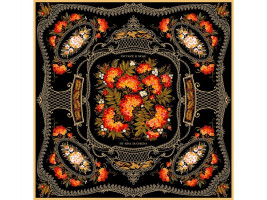 Платок Тагильский поднос, черный