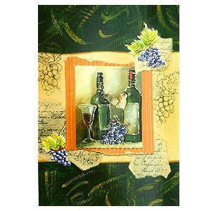Открытка поздравительная "Вино"
