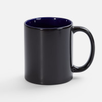Кружка-хамелеон On Display, глянцевая, черная с синим