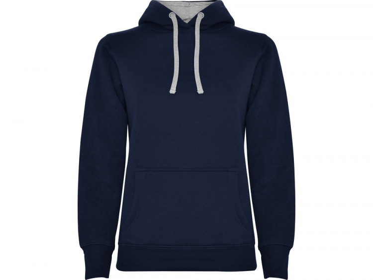 Толстовка с капюшоном Urban женская, нэйви/серый