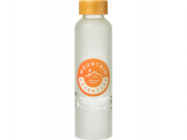 Стеклянная бутылка с бамбуковой крышкой Foggy, 600мл, с УФ-печатью, белый, горы