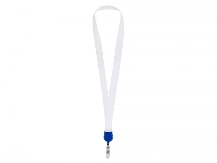 Ланъярд 2 см с ретрактором, синий