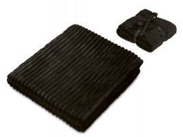 Плед Wave флисовый, черный