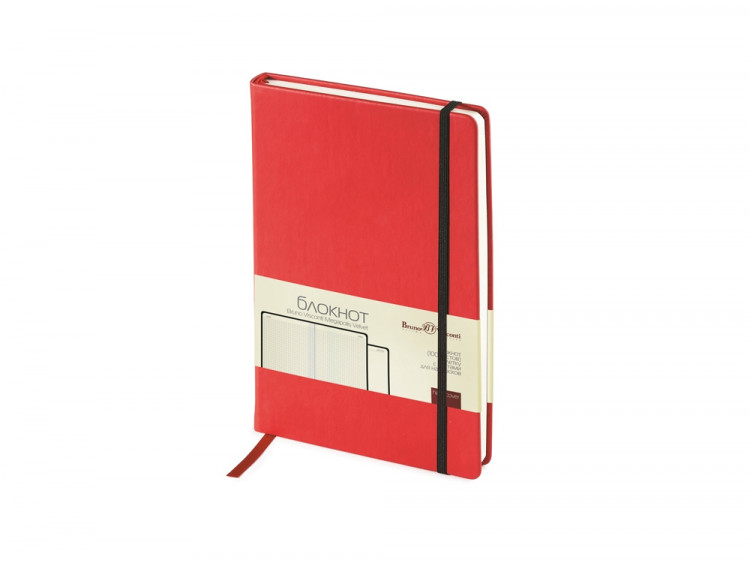 Блокнот А5 Megapolis Velvet на резинке, красный