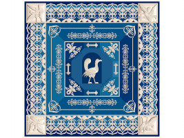 Платок Птица дивная, синий