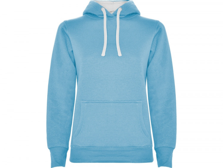 Толстовка с капюшоном Urban женская, небесно-голубой/белый