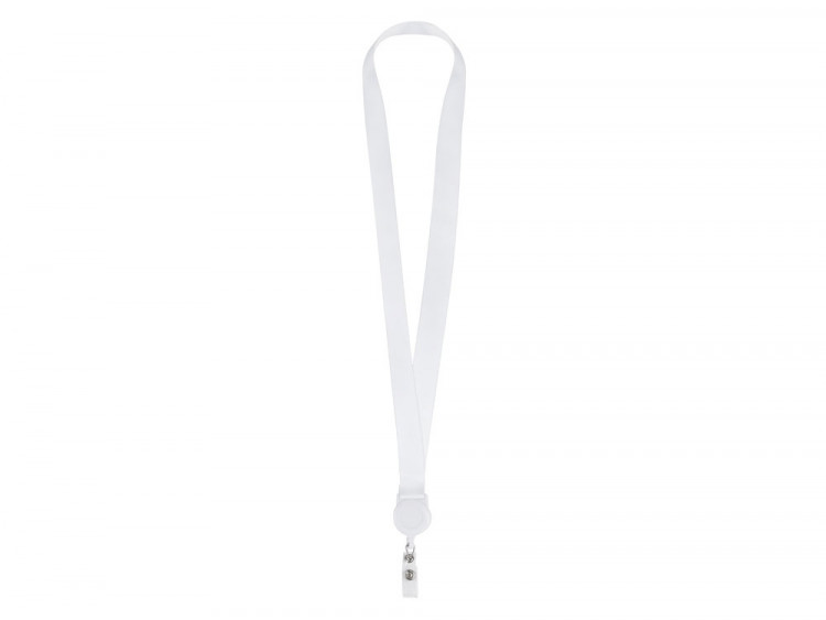 Ланъярд 2 см с ретрактором, белый