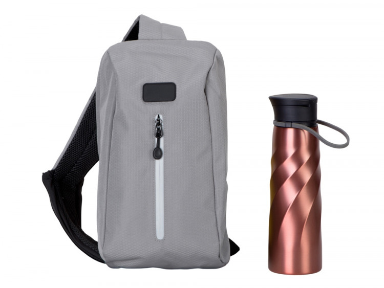 Подарочный набор с бутылкой для воды в сумке - слинге  Athletic nomad, красный