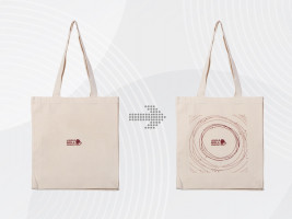 Сумка Donny с донной складкой и парусиновыми ручками, натуральный, с DTF (полноцвет)