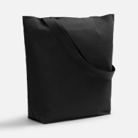 Шопер B5, черный с широкими черными ручками