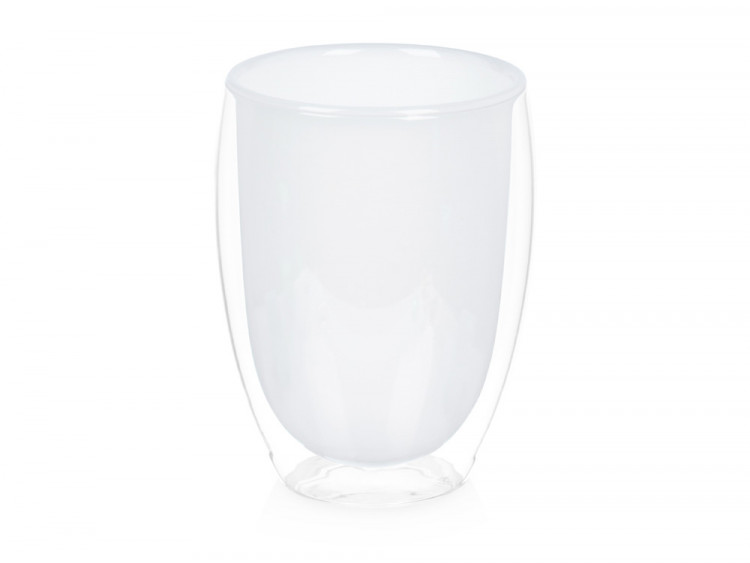 Стакан с двойными стенками, белый внутри
