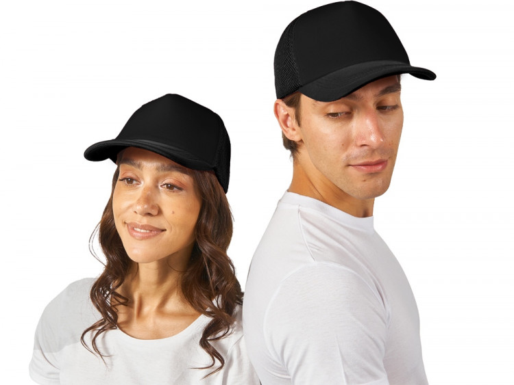 Бейсболка с сеткой Newport, черный