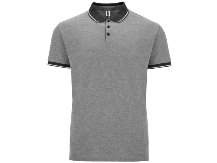 Рубашка поло Bowie мужская, меланжевый черный