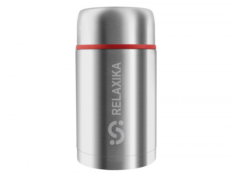 Термос для еды Relaxika 301 в чехле, 1200 мл, стальной