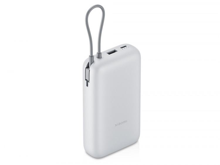 Внешний аккумулятор с встроенным кабелем Xiaomi Power Bank 20000mAh (Integrated Cable) GL Light Gray