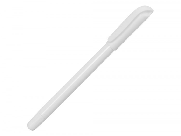 Ручка шариковая пластиковая Delta из переработанных контейнеров, белая