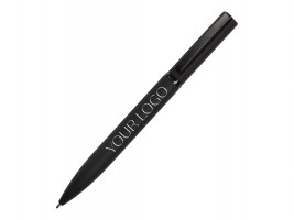 Шариковая металлическая ручка Siegfried, черный с серебристым слоем