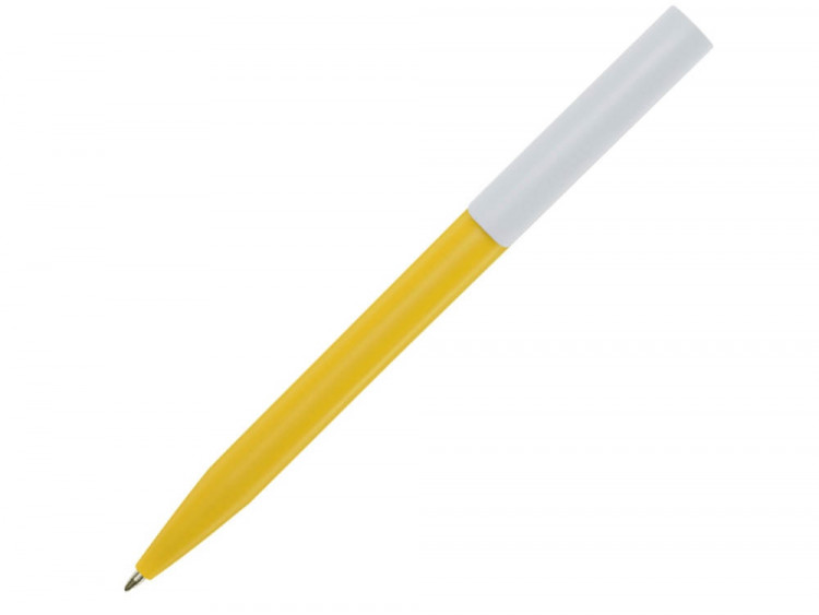 Шариковая ручка Unix из переработанной пластмассы, черные чернила - Желтый