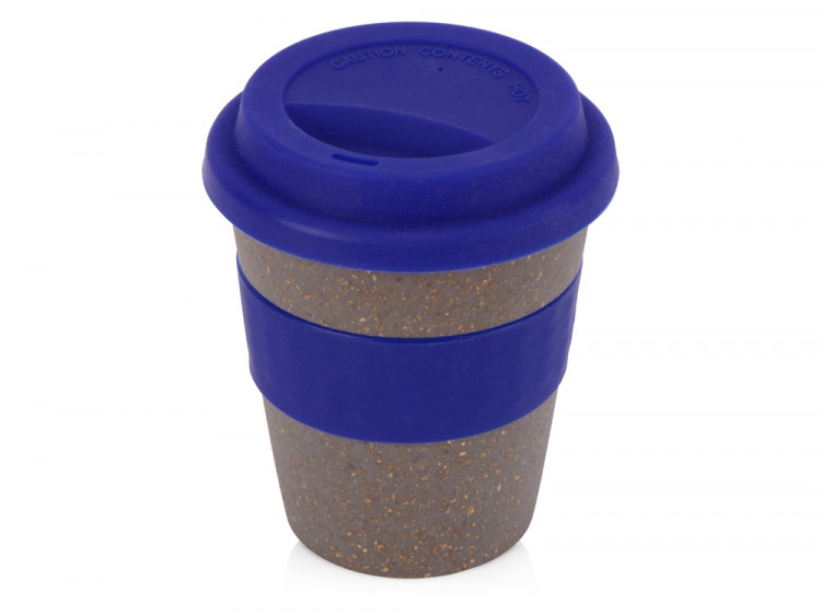 Стакан с силиконовой крышкой Cafe, темно-синий