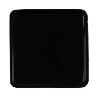 Квадратный шильдик на резинку Epoxi, черный