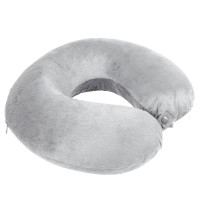 Подушка дорожная  "SOFT"; memory foam, микрофибра,серый