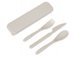 Набор столовых приборов Ron из бамбукового волокна, бежевый
