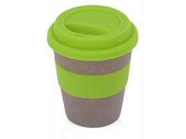 Стакан с силиконовой крышкой Cafe, зеленое яблоко