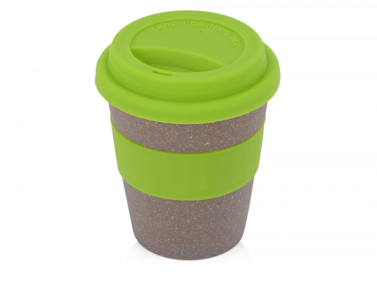 Стакан с силиконовой крышкой Cafe, зеленое яблоко