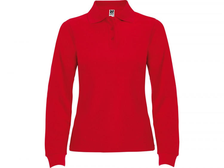 Рубашка поло Estrella женская с длинным рукавом, красный