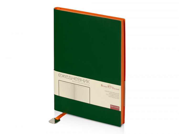 Ежедневник А5 недатированный Mercury, зеленый
