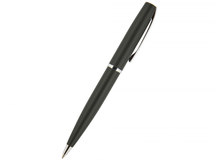 Ручка Sienna шариковая  автоматическая, черный металлический корпус, 1.0 мм, синяя